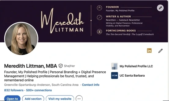 Meredith Littman LinkedIn profile