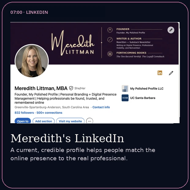 Meredith's LinkedIn